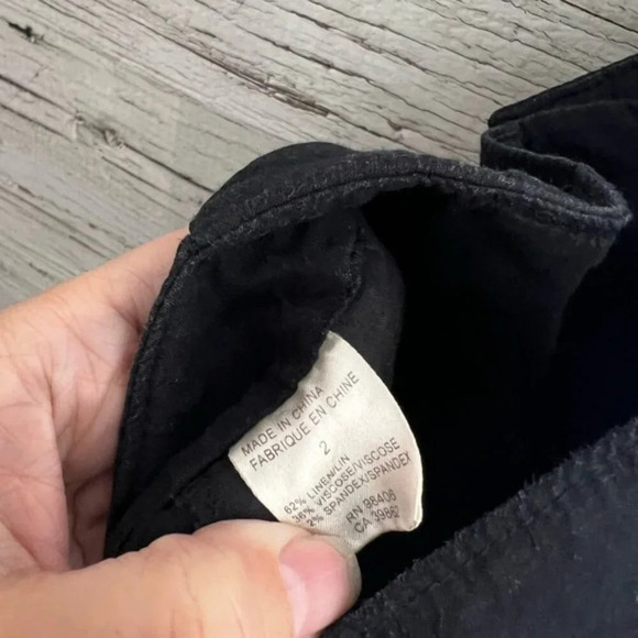 Theory Potter Cargo Pants black size 2 cropped linen - Picture 5 of 9